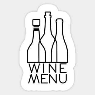 Wine Menu Sticker